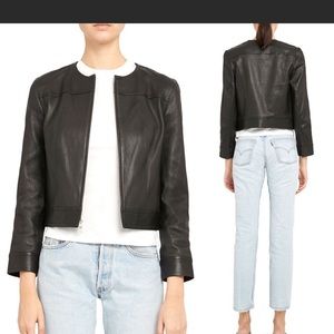 Theory Jean Bristol Leather Moto Jacket